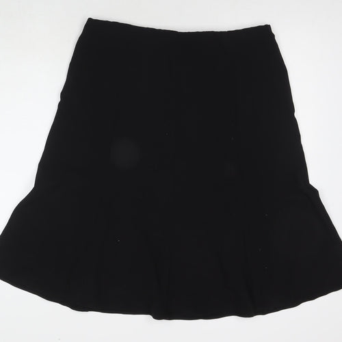 EWM Womens Black Polyester Maxi Skirt Size 16