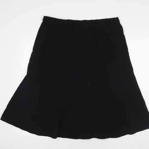 EWM Womens Black Polyester Maxi Skirt Size 16