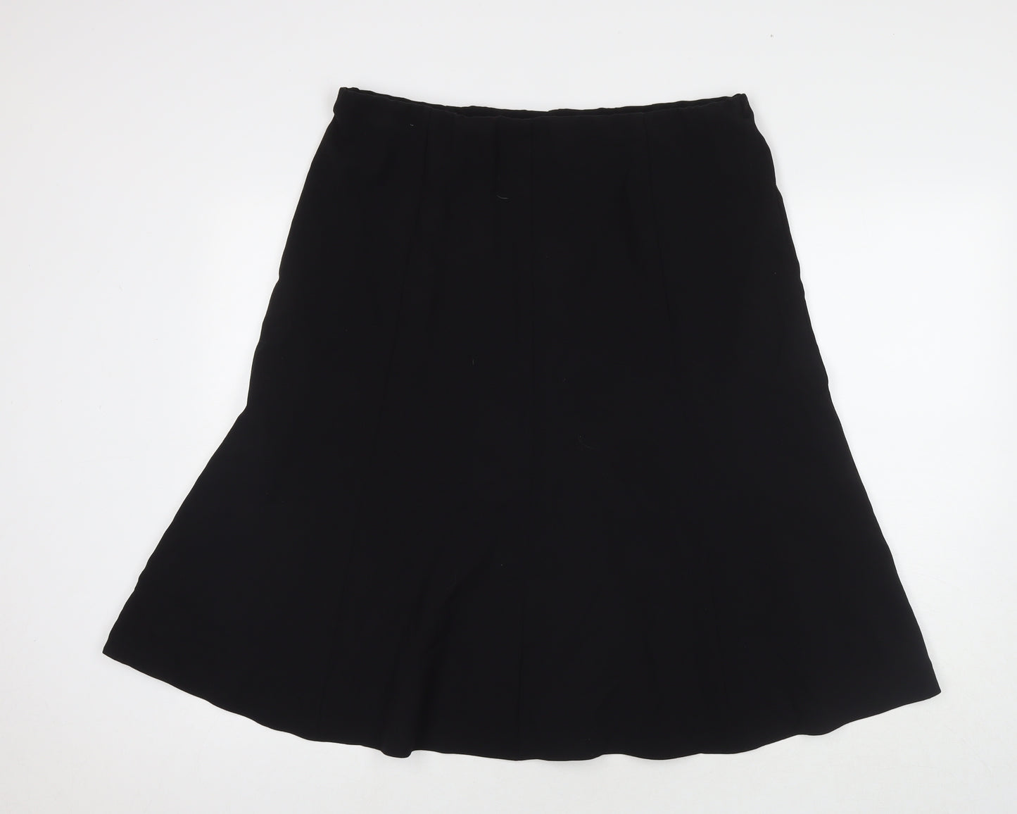 EWM Womens Black Polyester Maxi Skirt Size 16