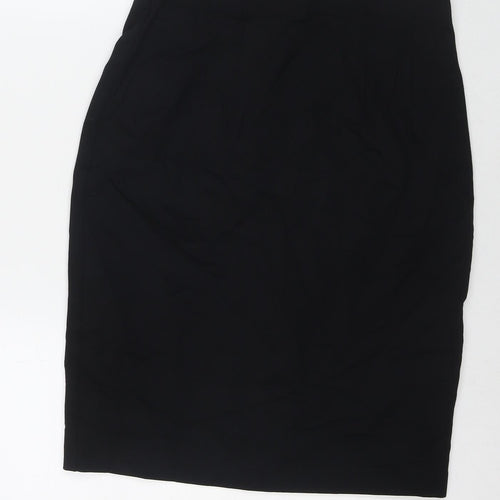Marks and Spencer Womens Black Viscose Straight & Pencil Skirt Size 10