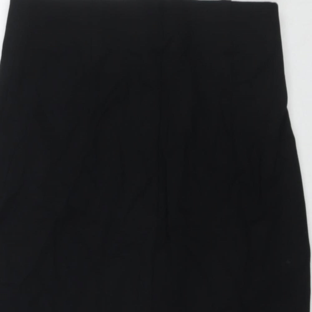 Marks and Spencer Womens Black Viscose Straight & Pencil Skirt Size 10