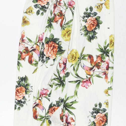 ASOS Womens Multicoloured Floral Polyester Maxi Size 6 V-Neck Pullover