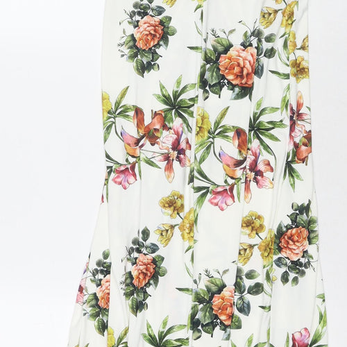 ASOS Womens Multicoloured Floral Polyester Maxi Size 6 V-Neck Pullover