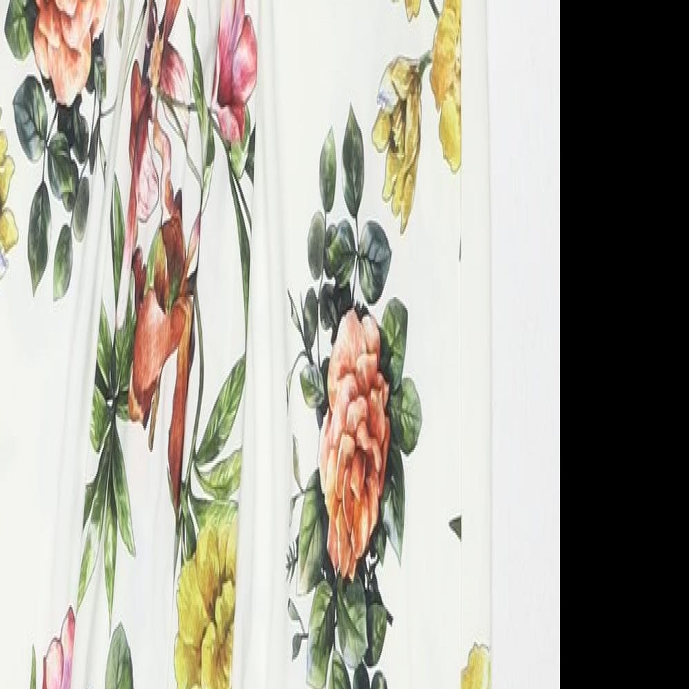 ASOS Womens Multicoloured Floral Polyester Maxi Size 6 V-Neck Pullover