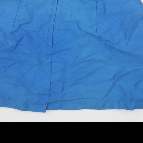 Laurel Womens Blue Wool Mini Skirt Size 8 Zip