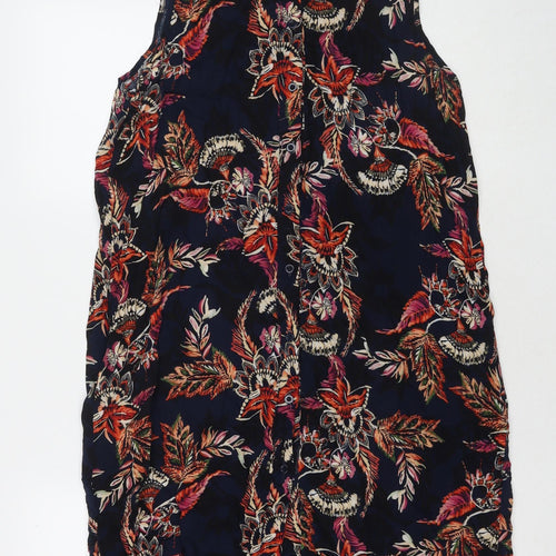 Oakridge Womens Multicoloured Floral Viscose Shirt Dress Size 16 Collared Button
