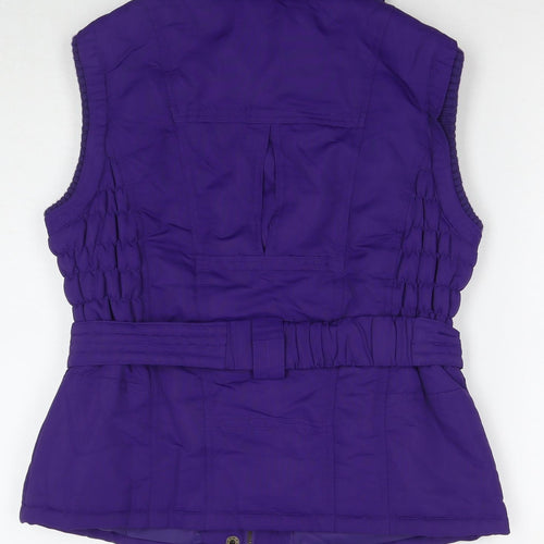 Mills Womens Purple Gilet Waistcoat Size 12 Zip