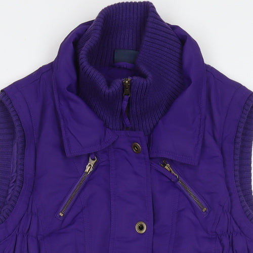 Mills Womens Purple Gilet Waistcoat Size 12 Zip