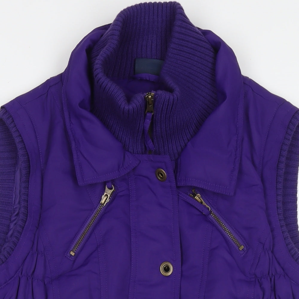 Mills Womens Purple Gilet Waistcoat Size 12 Zip