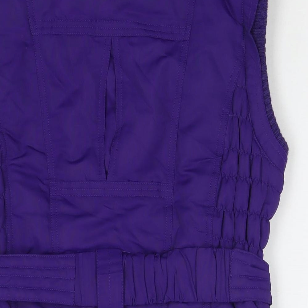 Mills Womens Purple Gilet Waistcoat Size 12 Zip