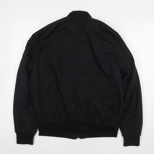 H&M Womens Black Bomber Jacket Jacket Size 8 Zip