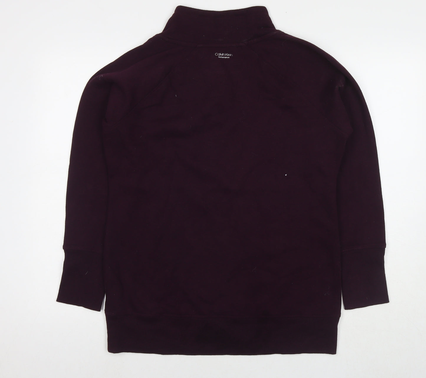 Calvin Klein Womens Purple Cotton Pullover Sweatshirt Size L Pullover - Logo