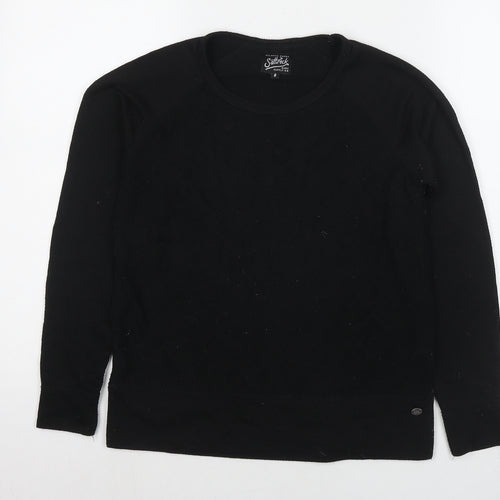 Saltrock Womens Black Polyester Pullover Sweatshirt Size 8 Pullover