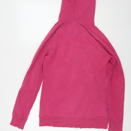 Nike Womens Pink Cotton Full Zip Hoodie Size M Zip