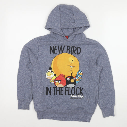 NEXT Boys Blue Polyester Pullover Hoodie Size 9 Years Pullover - Angry Birds