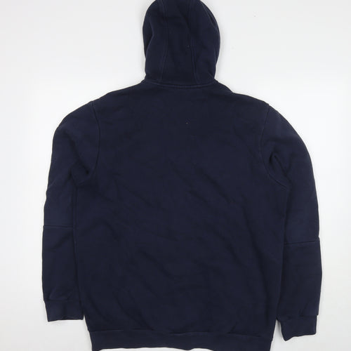 adidas Mens Blue Cotton Full Zip Hoodie Size XL