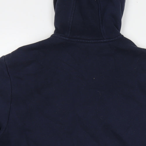 adidas Mens Blue Cotton Full Zip Hoodie Size XL