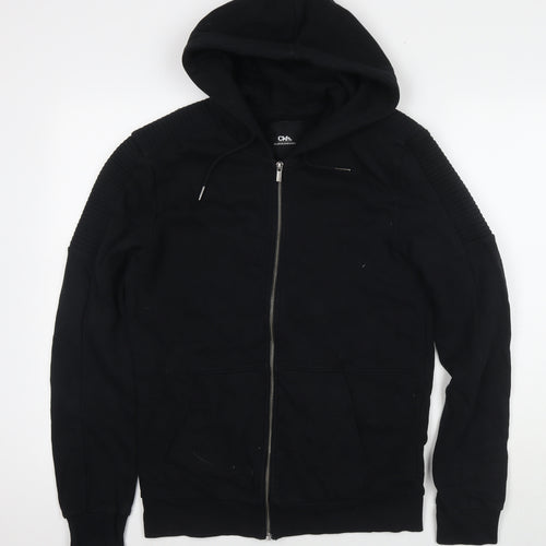Clockhouse Mens Black Cotton Full Zip Hoodie Size XS