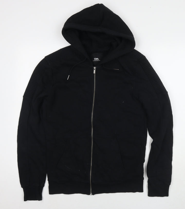 Clockhouse Mens Black Cotton Full Zip Hoodie Size XS