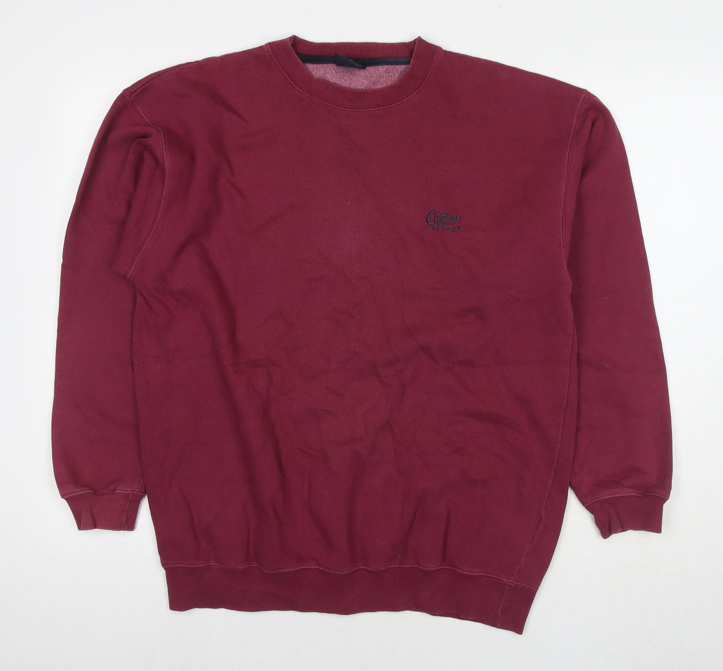 Cotton Traders Mens Purple Cotton Pullover Sweatshirt Size M