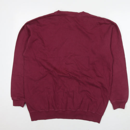 Cotton Traders Mens Purple Cotton Pullover Sweatshirt Size M
