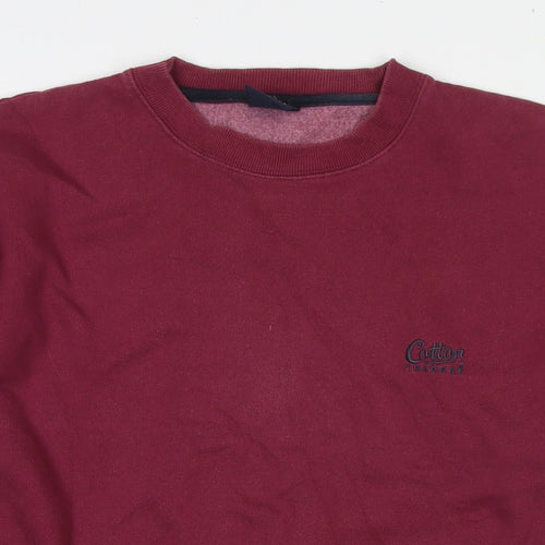 Cotton Traders Mens Purple Cotton Pullover Sweatshirt Size M