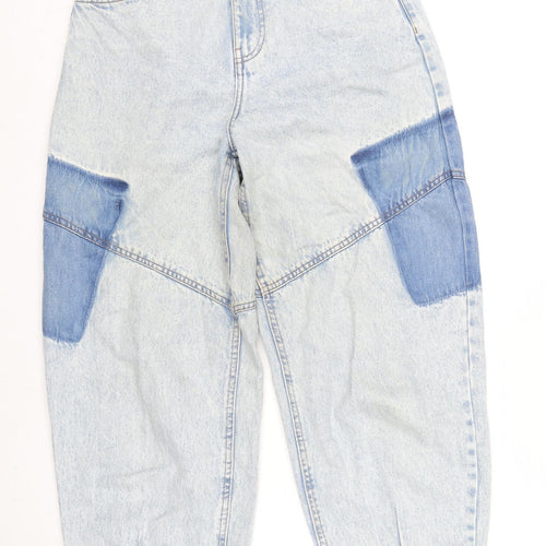 Berkshire Womens Blue Cotton Tapered Jeans Size 8 L27 in Regular Zip