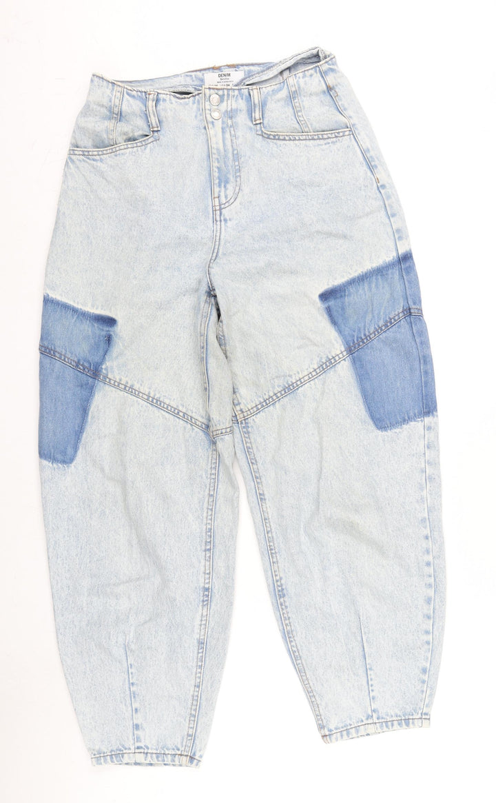 Berkshire Womens Blue Cotton Tapered Jeans Size 8 L27 in Regular Zip