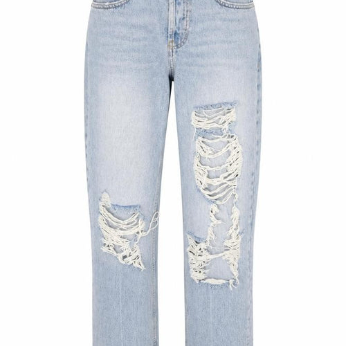 ASOS Womens Blue Cotton Straight Jeans Size 28 in L28 in Regular Button