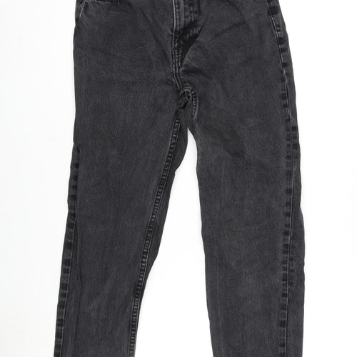 Berksha Womens Grey Cotton Straight Jeans Size 27 in L26.5 in Regular Zip