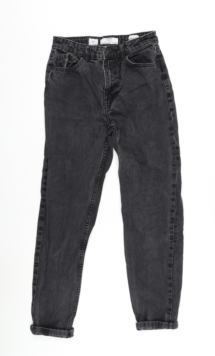 Berksha Womens Grey Cotton Straight Jeans Size 27 in L26.5 in Regular Zip
