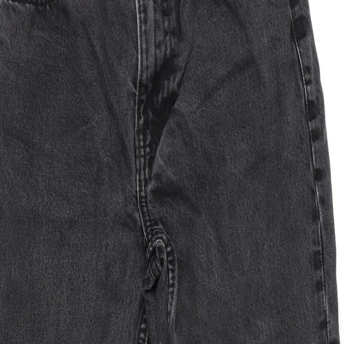 Berksha Womens Grey Cotton Straight Jeans Size 27 in L26.5 in Regular Zip
