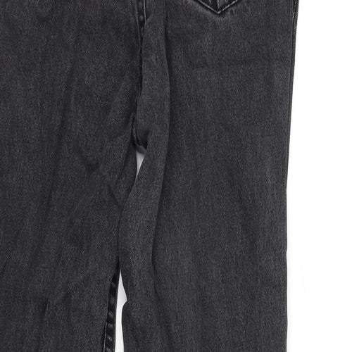 Berksha Womens Grey Cotton Straight Jeans Size 27 in L26.5 in Regular Zip