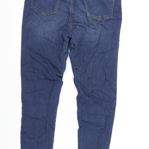 TU Womens Blue Cotton Blend Skinny Jeans Size 12 L27 in Regular Zip