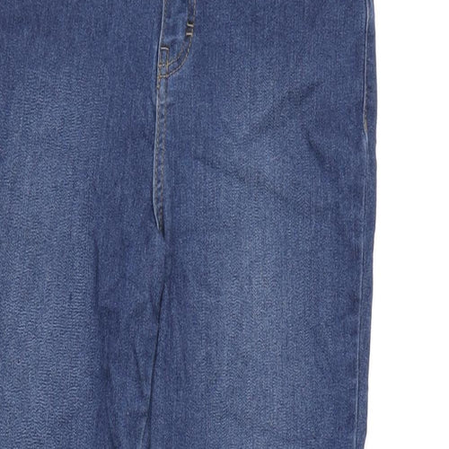 TU Womens Blue Cotton Blend Skinny Jeans Size 12 L27 in Regular Zip