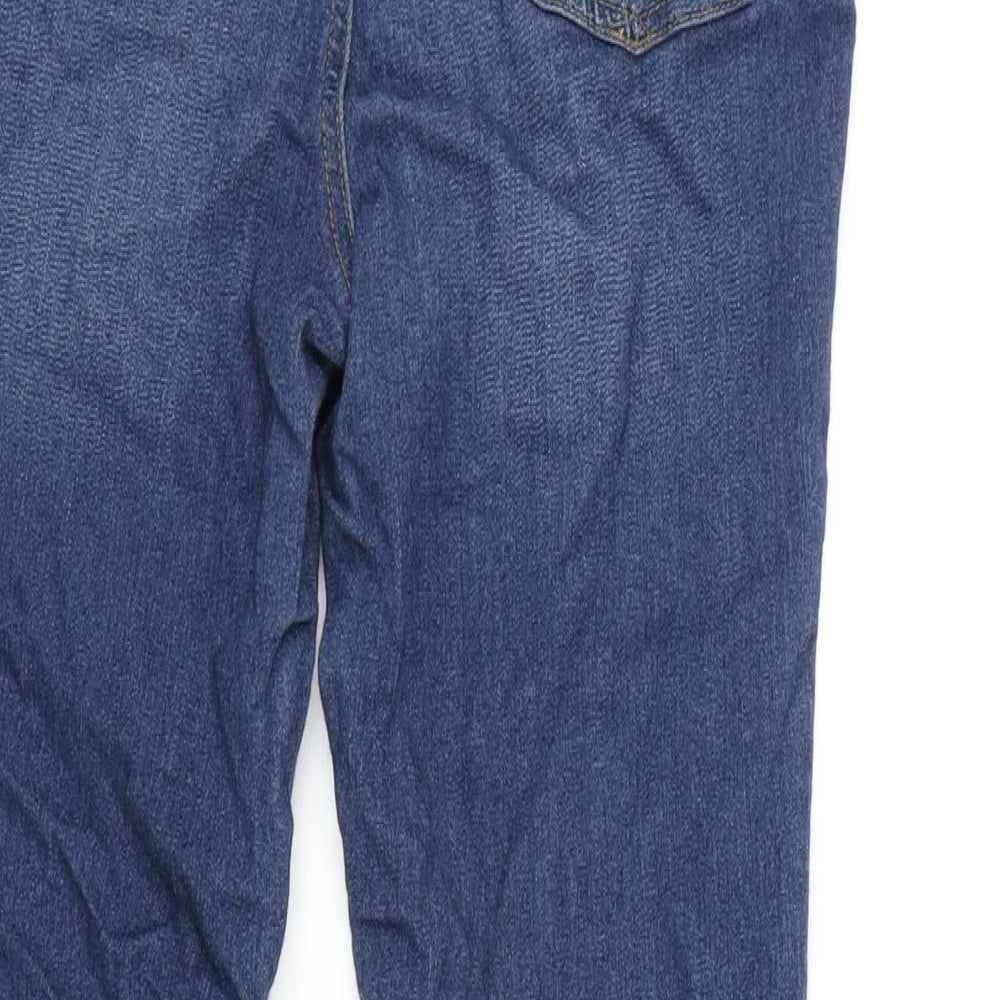 TU Womens Blue Cotton Blend Skinny Jeans Size 12 L27 in Regular Zip