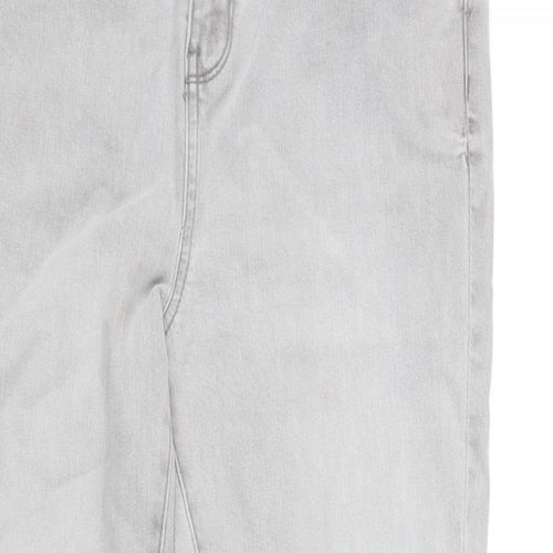 George Womens Grey Cotton Blend Skinny Jeans Size 12 L28.5 in Regular Zip