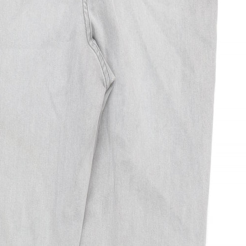 George Womens Grey Cotton Blend Skinny Jeans Size 12 L28.5 in Regular Zip