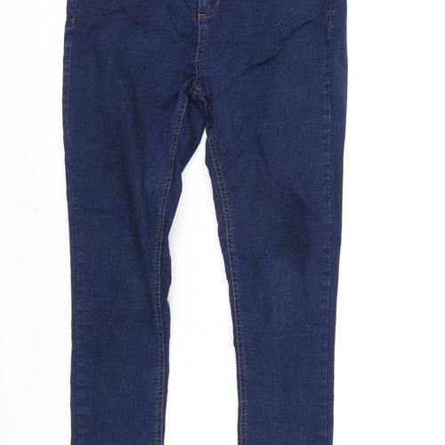 George Womens Blue Cotton Blend Skinny Jeans Size S L28 in Regular Zip