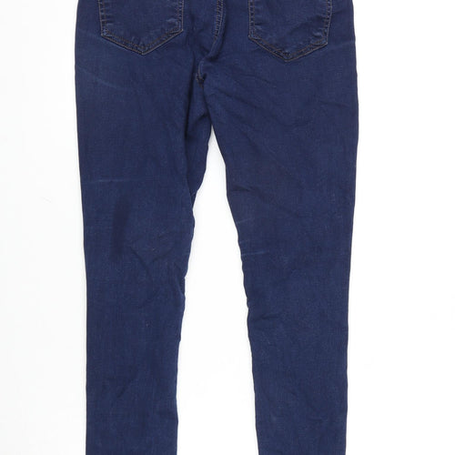 George Womens Blue Cotton Blend Skinny Jeans Size S L28 in Regular Zip