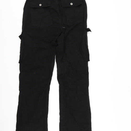 Berksha Womens Black Cotton Straight Jeans Size 27 in L32 in Regular Zip