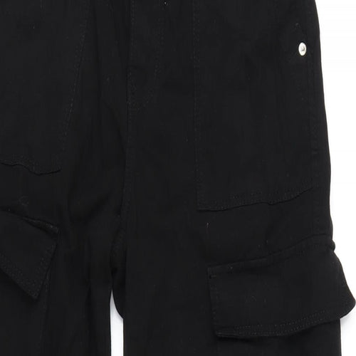 Berksha Womens Black Cotton Straight Jeans Size 27 in L32 in Regular Zip