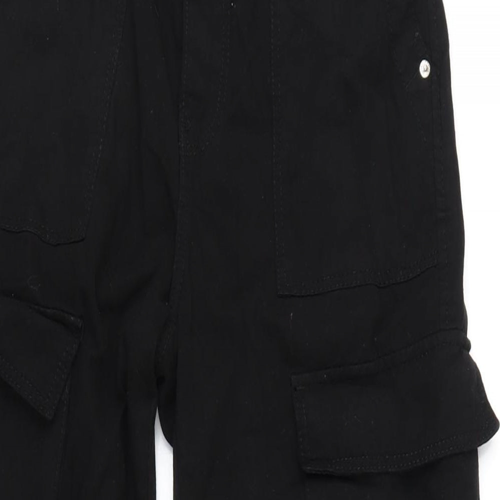 Berksha Womens Black Cotton Straight Jeans Size 27 in L32 in Regular Zip