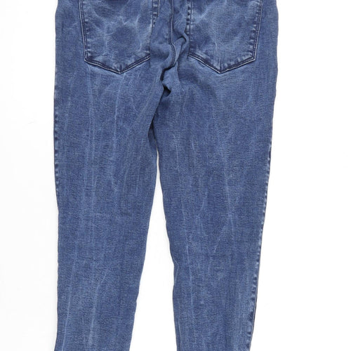 Only Womens Blue Cotton Blend Tapered Jeans Size 24 in L25 in Regular Zip