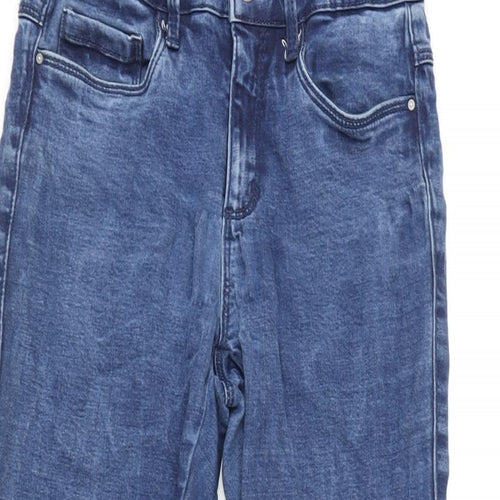 Only Womens Blue Cotton Blend Tapered Jeans Size 24 in L25 in Regular Zip