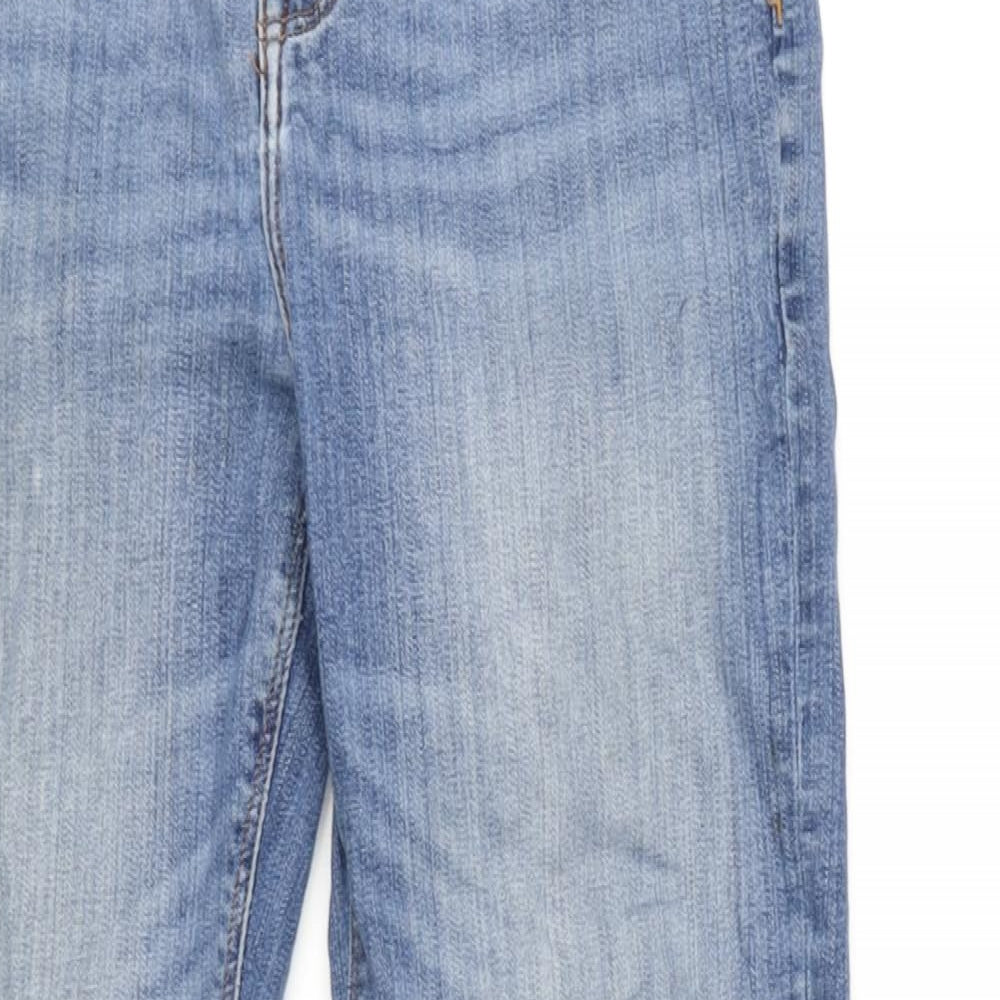 ASOS Mens Blue Cotton Blend Straight Jeans Size 30 in L34 in Regular Zip
