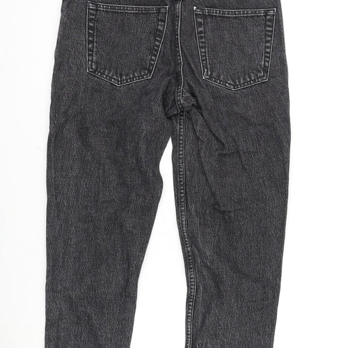 Topshop Womens Grey Cotton Blend Tapered Jeans Size 8 L28.5 in Regular