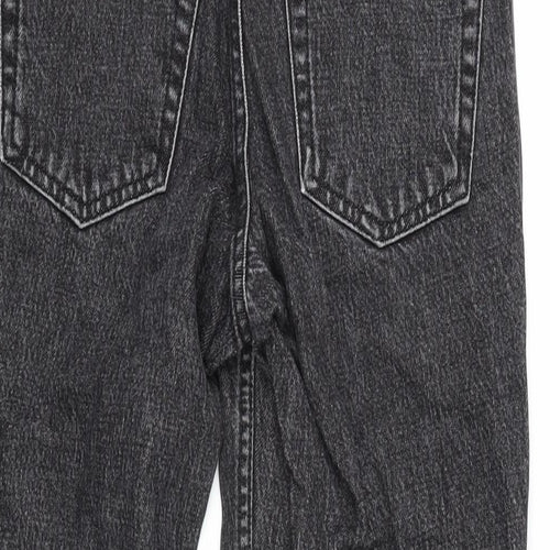 Topshop Womens Grey Cotton Blend Tapered Jeans Size 8 L28.5 in Regular