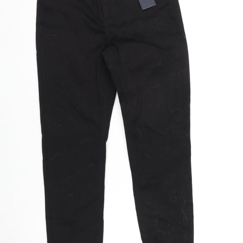 Pieces Womens Black Cotton Blend Tapered Jeans Size XS L28 in Regular Zip