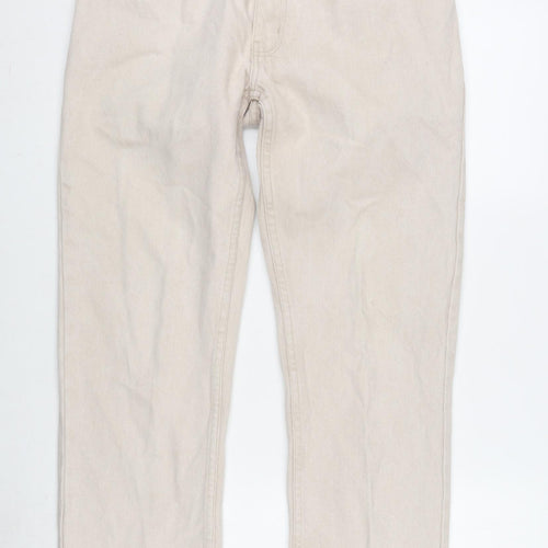 Nico Mens Beige Cotton Straight Jeans Size 32 in L32 in Regular Zip